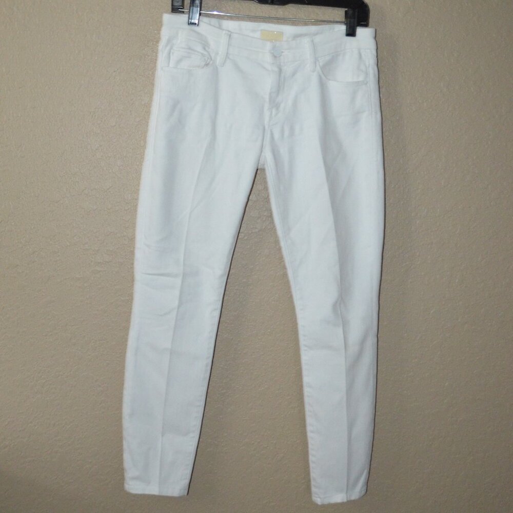 $238 Sz 27 Mother The Looker White Mirror Mirror Jeans